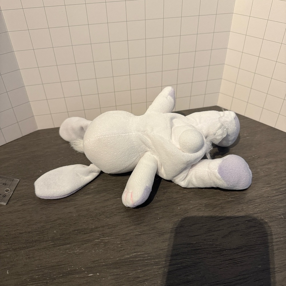 Vintage Enesco Precious Momenta 'Tender Tails' White Bunny Without Tags 1998 - Picture 3 of 6